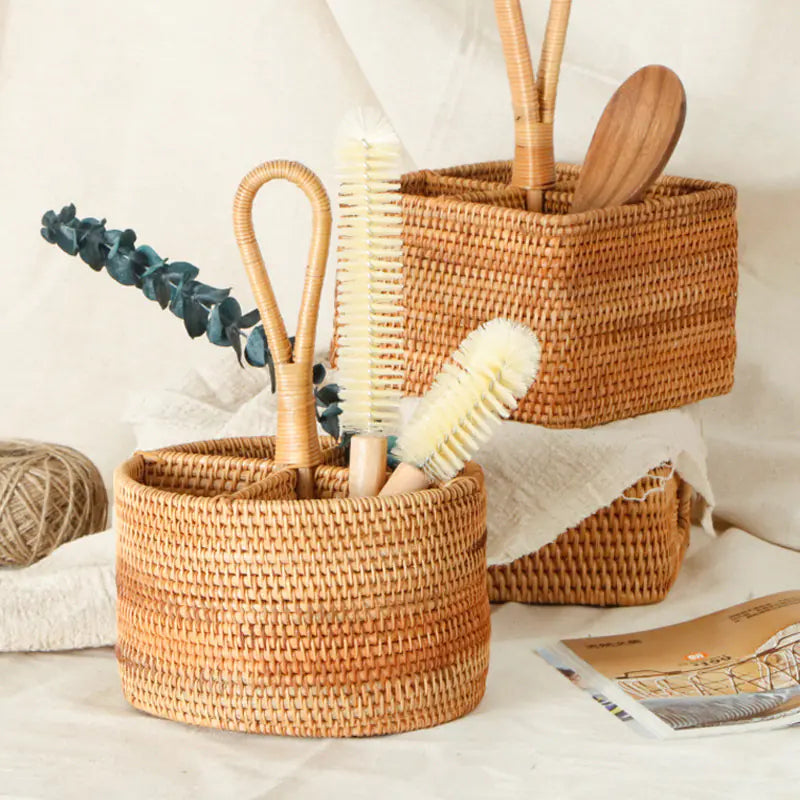 Rattan Storage Basket for Organizing and Decor