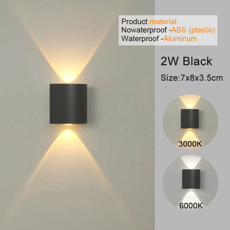 Modern LED Wall Sconce – Up & Down Light (White)