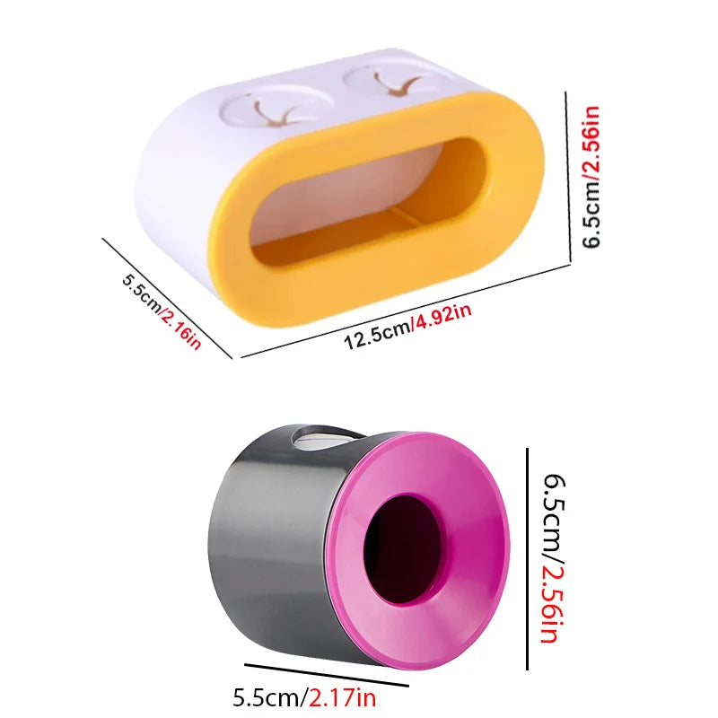 Bathroom Wall-Mounted Toothbrush Holder – Single & Double Hole Organizer