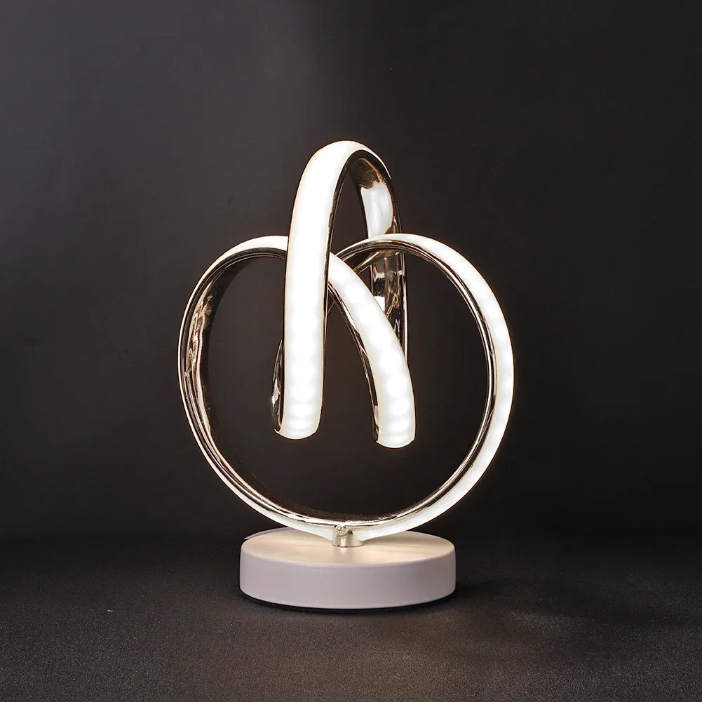 Modern LED Spiral Table Lamp – Eye-Caring Curved Light