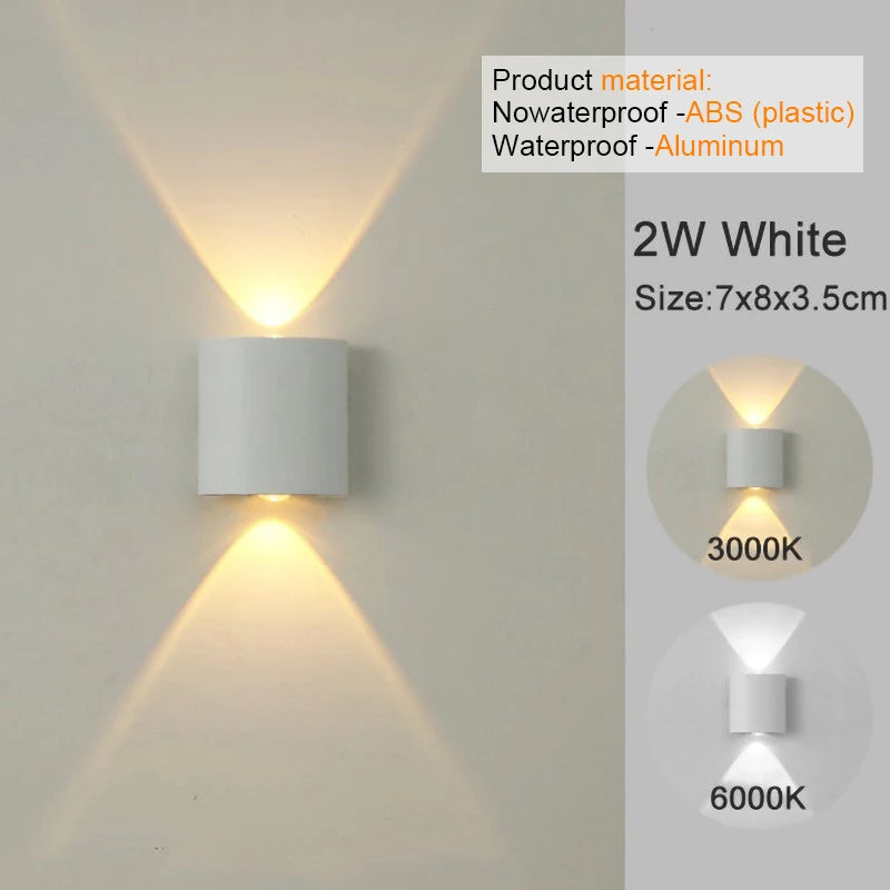Modern LED Wall Sconce – Up & Down Light (White)