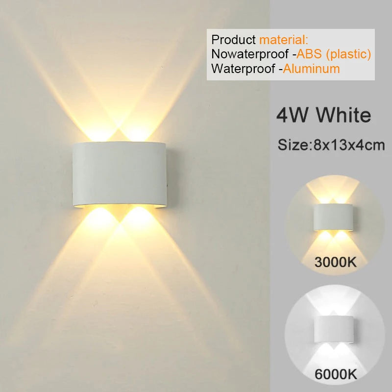 Modern LED Wall Sconce – Up & Down Light (White)