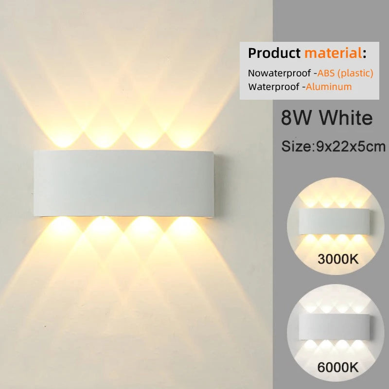 Modern LED Wall Sconce – Up & Down Light (White)