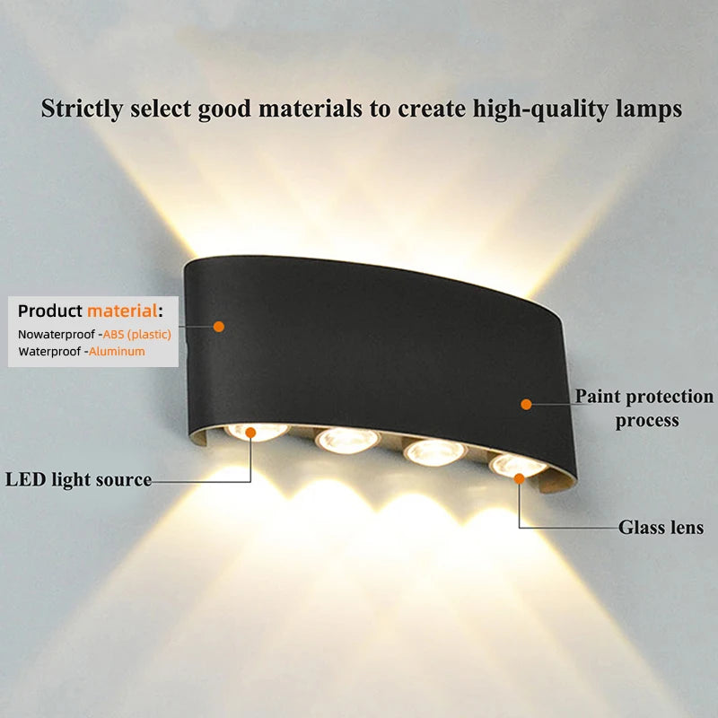 Modern LED Wall Sconce – Up & Down Light (White)