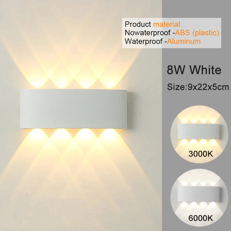 Modern LED Wall Sconce – Up & Down Light (White)