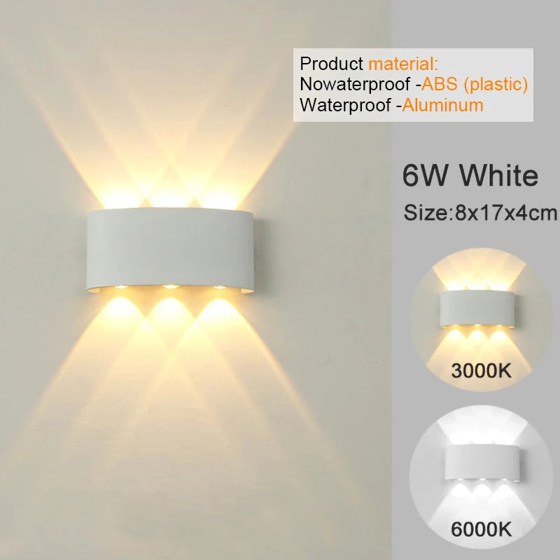 Modern LED Wall Sconce – Up & Down Light (White)