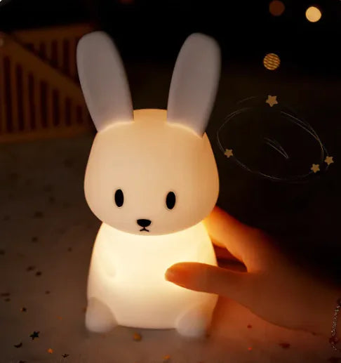 Glow Bunny Silicone Lamp – Touch-Activated LED Night Light