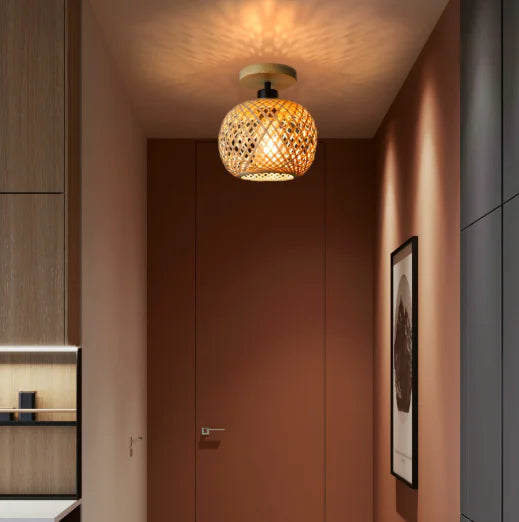 Bamboo Glow Lamp – Japanese-Style Ceiling Light