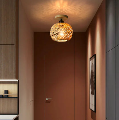 Bamboo Glow Lamp – Japanese-Style Ceiling Light