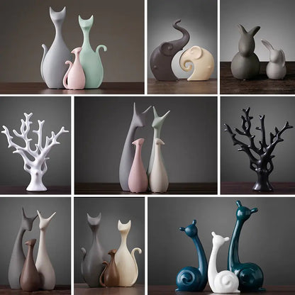 Ceramic Home Decor - Long-tail Black and White Fish