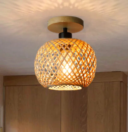 Bamboo Glow Lamp – Japanese-Style Ceiling Light