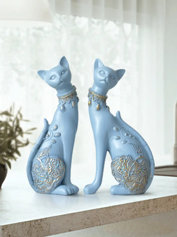 Modern Minimalist Cat Figurine for Home Décor