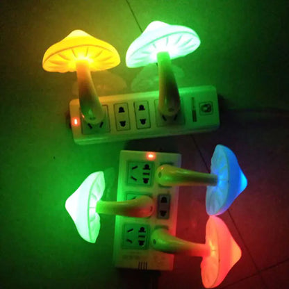 Colourful Mushroom Night Light – Light-Controlled LED Lamp
