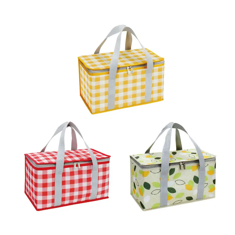 Portable Insulated Picnic Basket with Aluminum Frame