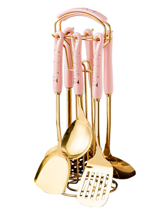 Nordic Luxury Kitchen Utensil Set with Ceramic Handle