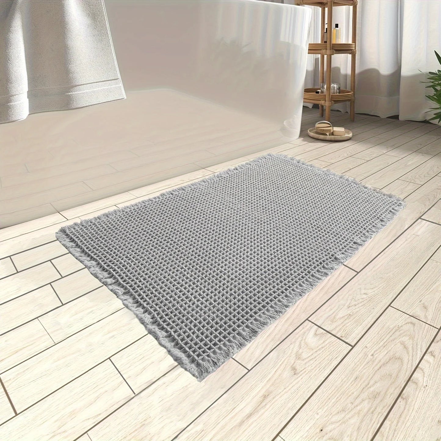 Super Absorbent Bathroom Mat – Rubber Backed & Quick-Dry