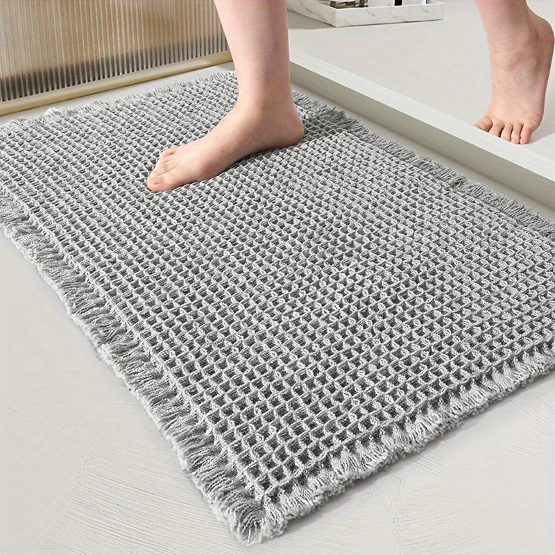 Super Absorbent Bathroom Mat – Rubber Backed & Quick-Dry