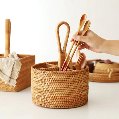 Rattan Storage Basket for Organizing and Decor