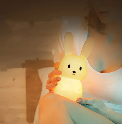 Glow Bunny Silicone Lamp – Touch-Activated LED Night Light