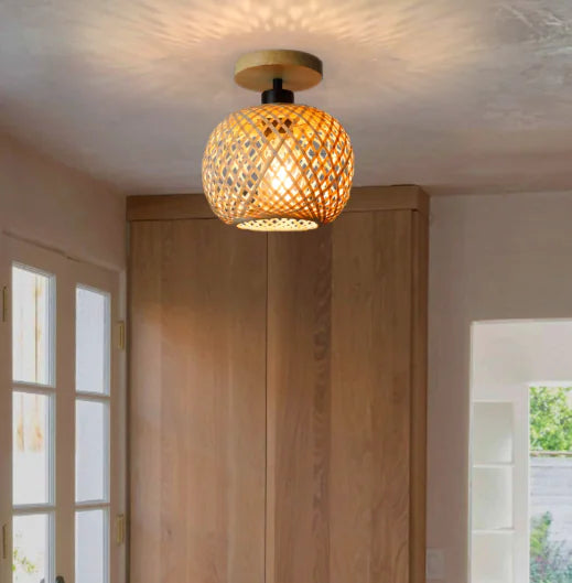 Bamboo Glow Lamp – Japanese-Style Ceiling Light