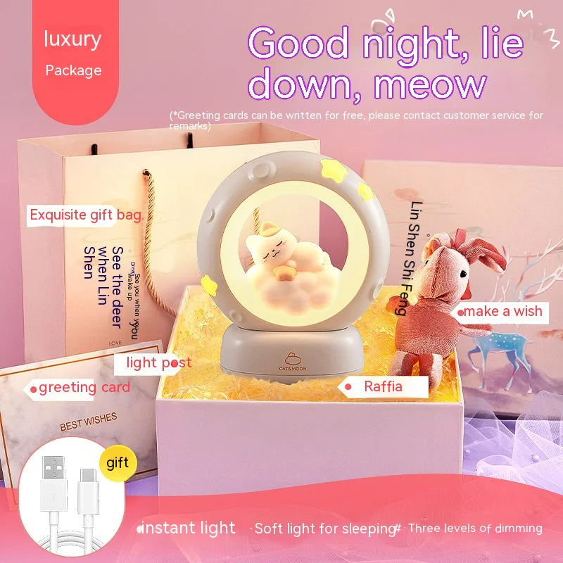 Children’s Bedside Sleeping Lamp – Soothing Light with Cute Animal Design
