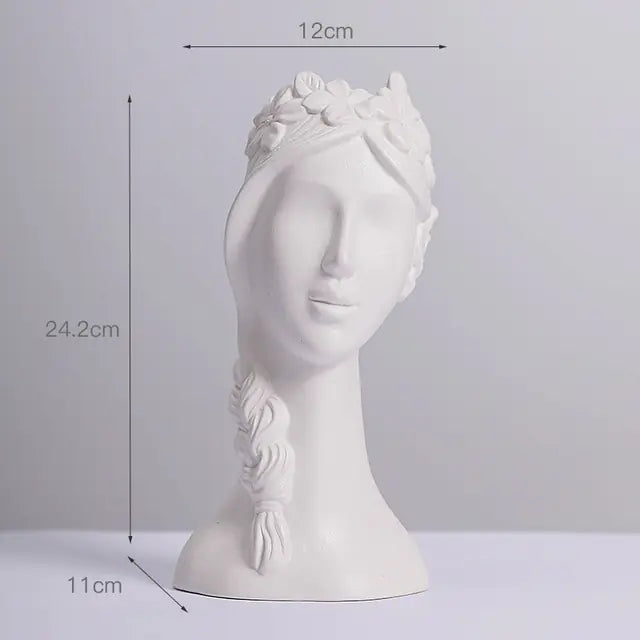 Nordic Simple Matte White Ceramic Body Vase