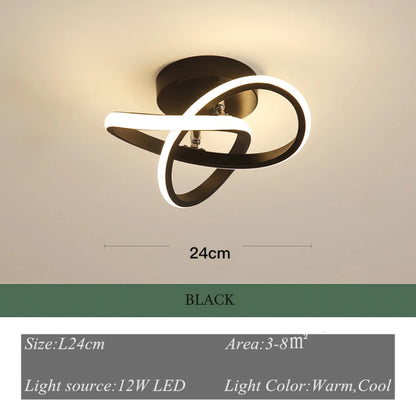 Modern Aluminium LED Ceiling Lamp – 3-Color Dimmable Light