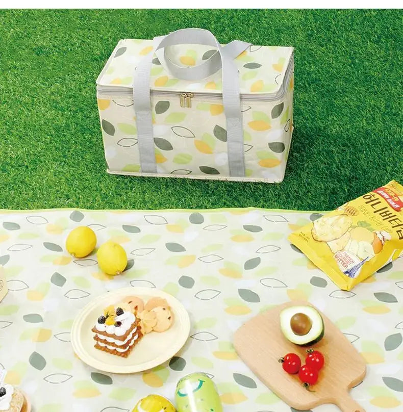 Portable Insulated Picnic Basket with Aluminum Frame