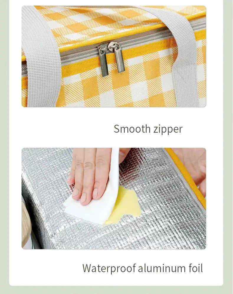 Portable Insulated Picnic Basket with Aluminum Frame