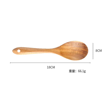 Wholesale 7-Piece Teak Kitchen Utensil Set – Natural Wood Cooking Tools