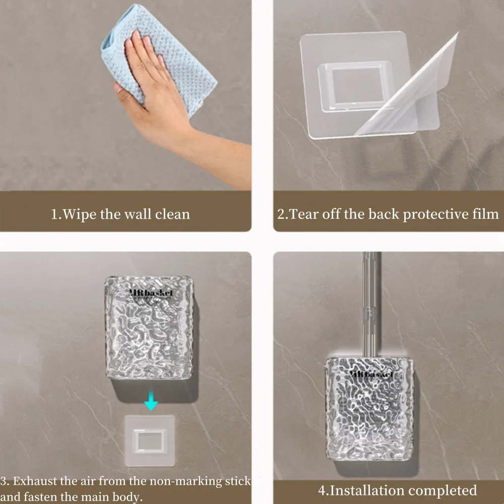 luxury Wall-Mounted Toilet Brush Set – Sleek & Hygienic Design