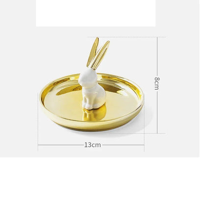Nordic Gold Ceramic Jewelry Tray