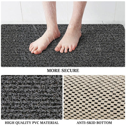 Bathroom Shower Mat – Non-Slip PVC Loofah Rug
