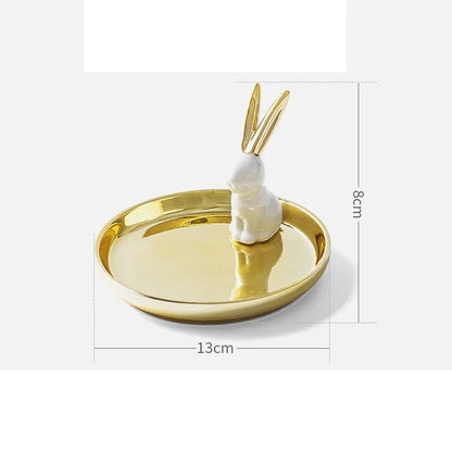 Nordic Gold Ceramic Jewelry Tray