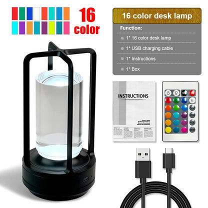 Rechargeable LED Lantern Table Lamp – 16-Color Mood Light