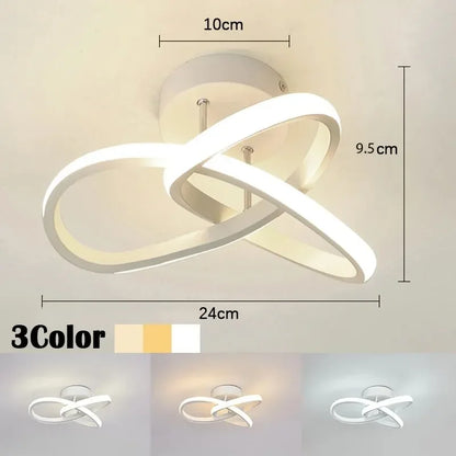 Modern LED Ceiling Lamp – 3-Color Surface-Mount Chandelier