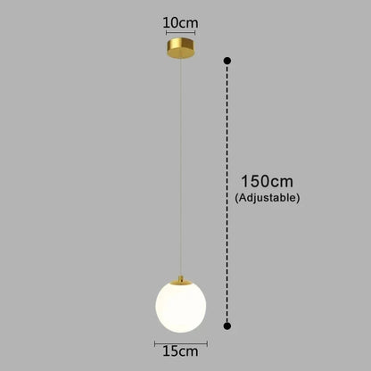 Modern Nordic Glass LED Pendant Light