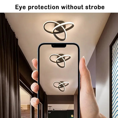 Modern LED Ceiling Lamp – 3-Color Surface-Mount Chandelier