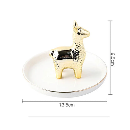 Nordic Gold Ceramic Jewelry Tray