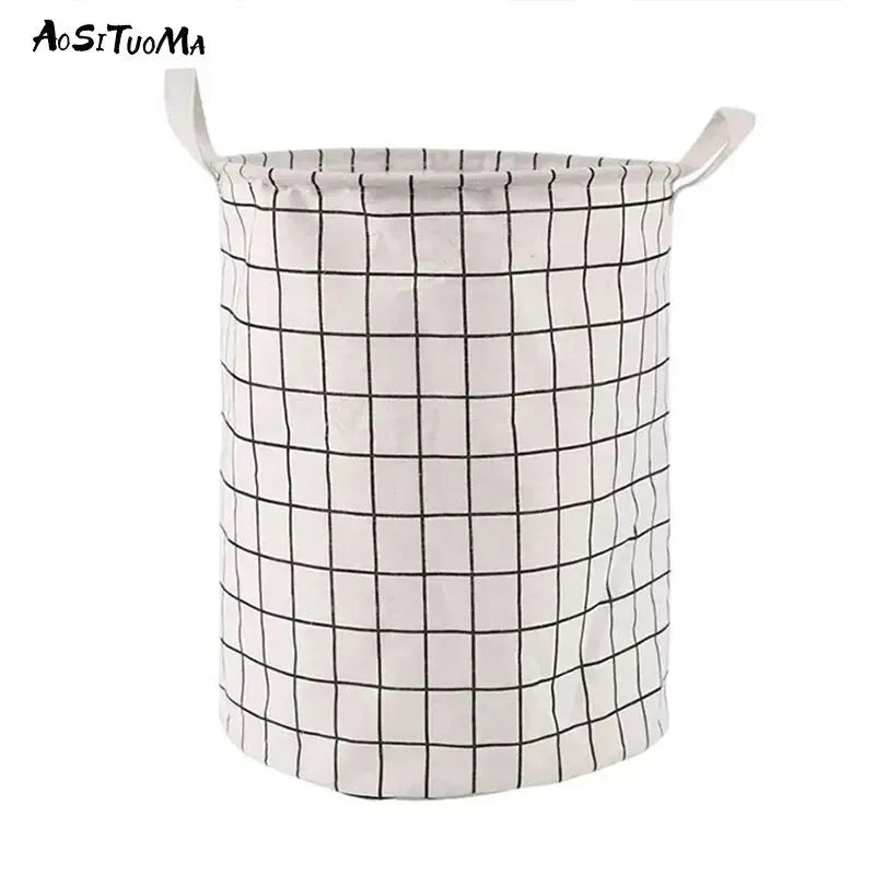 Waterproof Cotton Linen Laundry Hamper