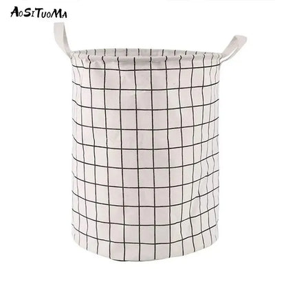 Waterproof Cotton Linen Laundry Hamper