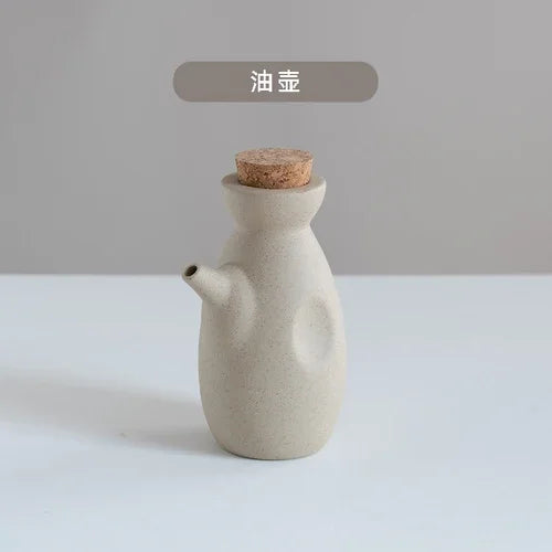 Japanese Ceramic Spice Jar Set – With Lids & Spoons