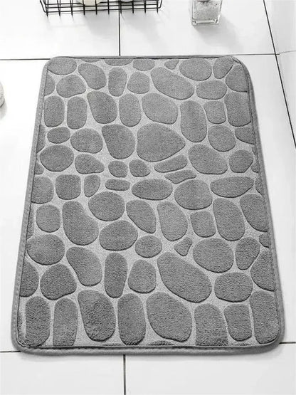 Cobblestone Memory Foam Bath Mat – Non-Slip & Quick Dry