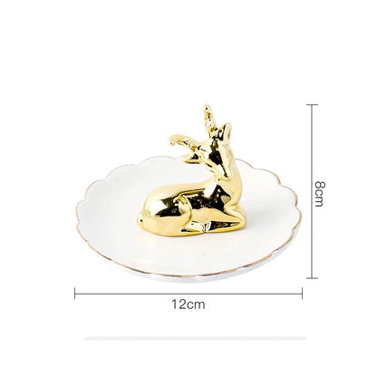 Nordic Gold Ceramic Jewelry Tray