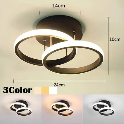 Modern LED Ceiling Lamp – 3-Color Surface-Mount Chandelier