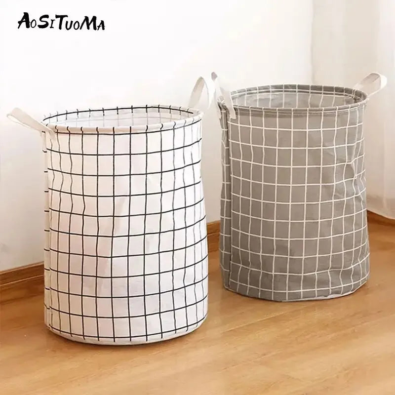 Waterproof Cotton Linen Laundry Hamper