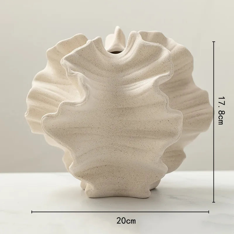 Petal Wave Ceramic Vase