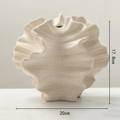 Petal Wave Ceramic Vase