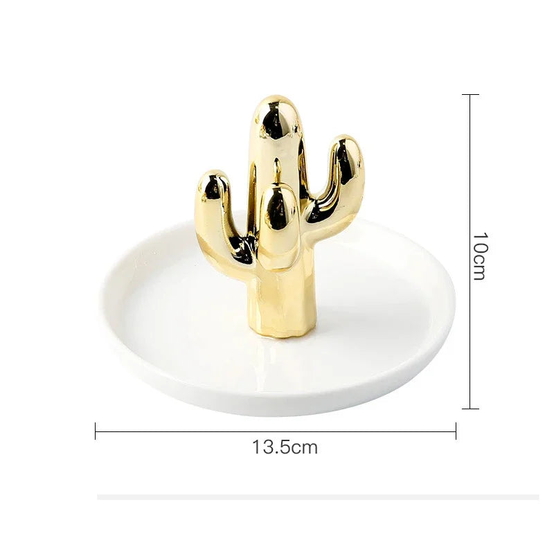 Nordic Gold Ceramic Jewelry Tray
