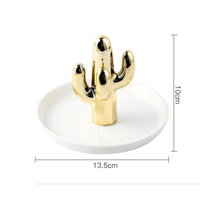 Nordic Gold Ceramic Jewelry Tray